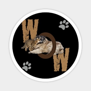 Cat Dog Wow Magnet